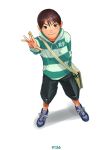  male ryu_(artist) shoes short_hair shorts smile sneakers 