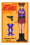  brown_hair gun handgun pistol ryu_(artist) stuffed_animal stuffed_toy teddy_bear walther_p99 weapon 