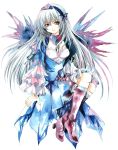  dress flower fragran0live frills hairband highres long_hair purple_eyes rozen_maiden silver_hair solo suigintou traditional_media violet_eyes watercolor_(medium) wings 