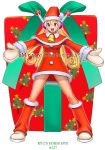  blonde_hair christmas robot_ears ryu_(artist) santa_costume 