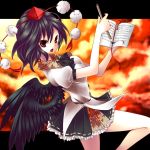  banned_artist black_hair hat shameimaru_aya tepengu touhou 