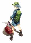  backpack bag gloves hat kawashiro_nitori sawasawa simple_background solo toolbox touhou 