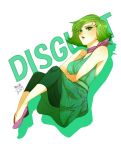  1girl character_name disgust_(inside_out) disney green_eyes green_hair inside_out mum_(pixiv1182764) personification pixar short_hair solo 