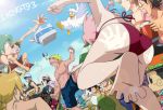  2girls 6+boys artist_name beach bikini bleach blood cooler dragon_ball dragon_ball_z edward_elric eyeshield_21 fairy_tail food football_(object) franky fullmetal_alchemist gintama glasses hand_print happy_(fairy_tail) haruno_sakura hat hawaiian_shirt hiruma_youichi ice ice_cream katekyo_hitman_reborn keroro keroro_gunsou kobayakawa_sena kuchiki_rukia ladygt93 leon_(reborn) lotion maison_ikkoku monkey_d_luffy mousse_(duck) multiple_boys multiple_girls naruto ocean one_piece pokemon ranma_1/2 reborn sakata_gintoki sawada_tsunayoshi shirt son_goten souichirou_(dog) staryu sunscreen swim_trunks swimsuit ten_(urusei_yatsura) trunks_(dragon_ball) urusei_yatsura uzumaki_naruto water 