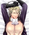  1boy abs blonde_hair fire_emblem fire_emblem_if gloves marx_(fire_emblem_if) open_mouth red_eyes shirtless solo u_(lastcrime) 