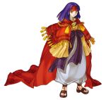  1girl fire_emblem fire_emblem:_souen_no_kiseki kita_senri looking_at_viewer official_art purple_hair sanaki_kirsch_altina simple_background solo white_background yellow_eyes 