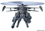  artist_name chain_gun gun helicopter kuzuryuu_kennosuke mecha missile no_humans original robot weapon wings 