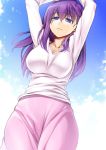  1girl breasts fate/stay_night fate_(series) imada_kozue long_hair looking_at_viewer matou_sakura purple_hair solo type-moon 