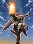  highres mecha moyashi_(karamisouma) no_humans original_weltall science_fiction sky xenogears 