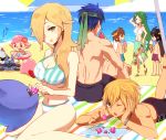  beach beach_umbrella bikini bikini_skirt bikini_top blanket blonde_hair blue_hair breasts chiko_(mario) dark_pit doubutsu_no_mori fire_emblem fire_emblem:_akatsuki_no_megami food fruit green_hair hair_ornament ice_cream ike jewelry kid_icarus kid_icarus_uprising kirby kirby_(series) long_hair lucario super_mario_bros. meta_knight multiple_boys multiple_girls nintendo ocean palutena pit_(kid_icarus) pokemon poo rosetta_(mario) sand sandals shulk super_mario_bros. super_smash_bros. swimsuit villager_(doubutsu_no_mori) watermelon xenoblade 