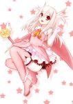  1girl fate/kaleid_liner_prisma_illya fate_(series) illyasviel_von_einzbern long_hair looking_at_viewer magical_girl magical_ruby red_eyes smile solo violet_(eightonemini) white_hair 