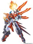  artist_name fire kuzuryuu_kennosuke mecha no_humans original robot weapon wings 