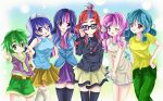  commentary kiriche minuette moondancer my_little_pony my_little_pony_friendship_is_magic spike_(my_little_pony) thigh-highs twilight_sparkle twinkleshine 