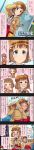  1girl 5koma blue_eyes brown_hair character_name colored comic highres idolmaster idolmaster_cinderella_girls kudou_shinobu long_image official_art producer_(idolmaster) short_hair tall_image 