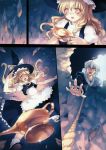  blonde_hair cat.lqe catlqe comic duplicate highres kirisame_marisa morichika_rinnosuke ribbon silent_comic touhou 