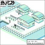  bad_id building green hat isometric kounog lowres map masara_town monochrome nintendo ookido_green ookido_yukinari pixel_art pixiv pokemon pokemon_(game) red_(pokemon) town translated water 