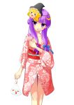  fish goldfish kimono kirisame_marisa mask patchouli_knowledge purple_hair sarekoube simple_background touhou violet_eyes yukata yukkuri_shiteitte_ne 