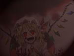  blood crazy_eyes fangs flandre_scarlet haruichi hat red_eyes touhou vampire wings 