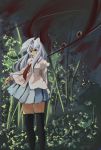  bamboo bamboo_forest black_legwear bunny_ears forest long_hair nature necktie pleated_skirt reisen_udongein_inaba ryuu skirt solo thighhighs touhou white_shirt 