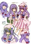  :t character_sheet hat long_hair patchouli_knowledge purple_eyes purple_hair sketch solo takanashi_ringo touhou violet_eyes 
