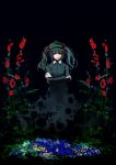  bad_id crossed_arms flower hat kawashiro_nitori miatsushi rose solo touhou twintails 