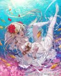  1girl breasts dragon&#039;s_shadow official_art solo tagme underwater white_hair yna 
