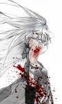  blood blood_stain long_hair recolor white_hair yellow_eyes 