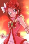  1girl clenched_hands cure_rouge magical_girl manji_(tenketsu) natsuki_rin precure red_eyes redhead short_hair sketch smile solo yes!_precure_5 