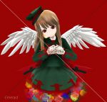  3d angel angel_wings artist_name character_name haiiro_teien hands_together hat macarona mikumikudance solo wings 