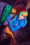  armor blonde_hair bodysuit highres kajinman metroid ponytail samus_aran varia_suit zero_suit 