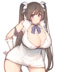  :&lt; breasts cleavage dungeon_ni_deai_wo_motomeru_no_wa_machigatteiru_darou_ka hestia_(danmachi) large_breasts mogu_(kanikama_mgmg) plump rei_no_himo 