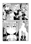  comic highres izumi_masashi kantai_collection kiso_(kantai_collection) monochrome tenryuu_(kantai_collection) translation_request wakaba_(kantai_collection) 