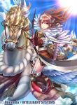  1girl armor fire_emblem fire_emblem_cipher fire_emblem_if fumi_(butakotai) gloves long_hair matoi_(fire_emblem_if) pegasus pegasus_knight polearm red_eyes redhead weapon 