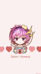  1girl character_name eyeball hairband heart highres komeiji_satori nori_(stak819) pink_hair red_eyes short_hair solo third_eye touhou twitter_username wallpaper 