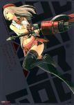  1girl alisa_ilinichina_amiella black_gloves black_legwear breasts fingerless_gloves gloves god_eater god_eater_2:_rage_burst highres holding_weapon huge_weapon long_hair official_art open_mouth pleated_skirt silver_hair skirt solo sword thigh-highs weapon 