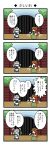  +++ /\/\/\ 2girls 4koma braid comic dora_e flying_sweatdrops gate highres hong_meiling izayoi_sakuya maid_headdress multiple_girls one_eye_closed picnic_basket redhead silver_hair touhou translation_request twin_braids 