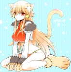  1girl blonde_hair fate/hollow_ataraxia fate_(series) genderswap gilgamesh gloves kettle21 paw_gloves paw_shoes shoes solo 