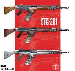  absurdres artist_name assault_rifle from_side gun highres r-201_soar redesign rifle shu-stella titanfall_(series) titanfall_2 variations weapon weapon_focus 