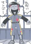  1boy alternate_costume backlighting baseball_uniform blood blood_on_face bloody_clothes heart heart_in_mouth hono1212 jyushimatsu osomatsu-kun osomatsu-san smile sportswear 