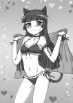  1girl animal_ears bikini cat_ears gokou_ruri long_hair monochrome ore_no_imouto_ga_konna_ni_kawaii_wake_ga_nai orebalgum swimsuit towel 