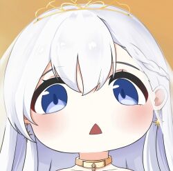 1girl azur_lane belfast_(azur_lane) long_hair open_mouth quancy triangle_mouth