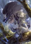  kindred lamb_(character) league_of_legends mask rinrindaishi tree violet_eyes 