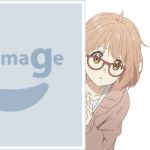  1girl glasses kuriyama_mirai kyoukai_no_kanata mugen_ouka no_image peeking_out pixiv solo tagme 
