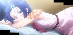  bed highres purple_hair sairenji_haruna screencap short_hair sunlight to_love-ru to_love-ru_darkness violet_eyes 