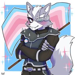  mtf nintendo star_fox transfeminine_flag transgender wolf_o'donnell 