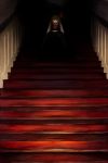  creepy dark hair_ribbon oisin red_eyes ribbon rumia sitting solo stairs touhou waiting 