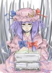  bad_id computer crescent hat highres long_hair michael-x patchouli_knowledge purple_hair solo touhou 