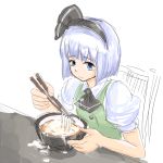  bow chopsticks food hair_bow konpaku_youmu michael-x short_hair solo soup tears touhou white_hair 