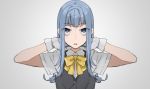  1girl blue_eyes blue_hair gloves hatsukaze_(kantai_collection) hita_(hitapita) kantai_collection long_hair school_uniform solo 