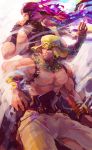  2boys chocoblood cloak hat jojo_no_kimyou_na_bouken kars_(jojo) multiple_boys purple_hair turban wamuu 